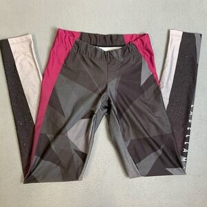 Labellamafia Leggings Women's Size S/M Black‎ Rhinestones Compression Workout